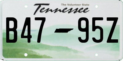 TN license plate B4795Z