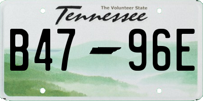 TN license plate B4796E