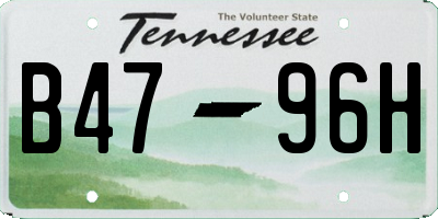 TN license plate B4796H