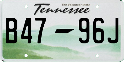 TN license plate B4796J