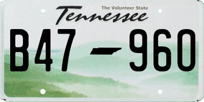 TN license plate B4796O