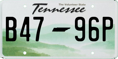 TN license plate B4796P