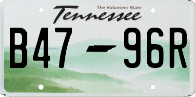 TN license plate B4796R