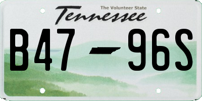 TN license plate B4796S
