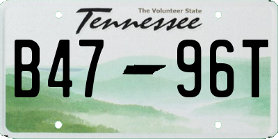TN license plate B4796T
