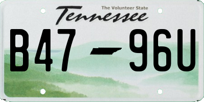 TN license plate B4796U