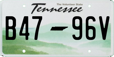 TN license plate B4796V