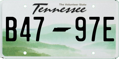 TN license plate B4797E