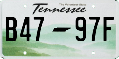 TN license plate B4797F