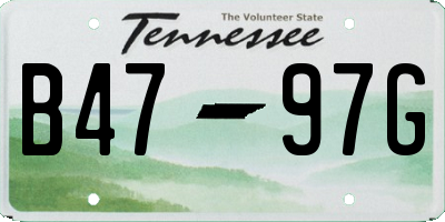 TN license plate B4797G