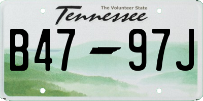 TN license plate B4797J
