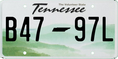 TN license plate B4797L