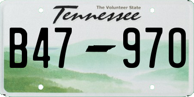 TN license plate B4797O