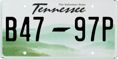 TN license plate B4797P