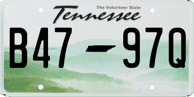 TN license plate B4797Q