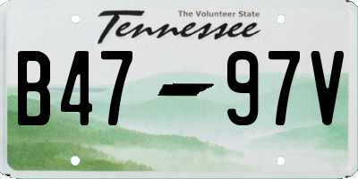 TN license plate B4797V
