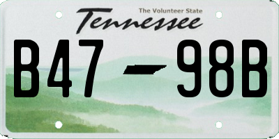 TN license plate B4798B