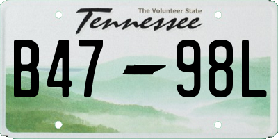 TN license plate B4798L