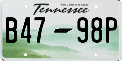 TN license plate B4798P