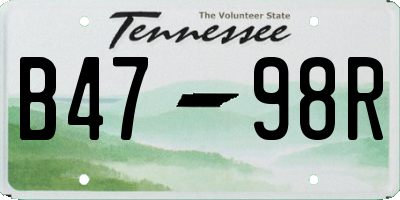 TN license plate B4798R
