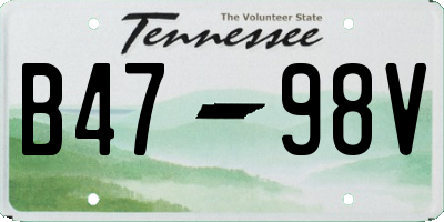 TN license plate B4798V