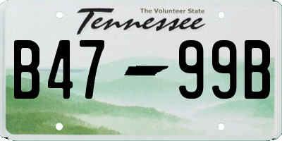 TN license plate B4799B
