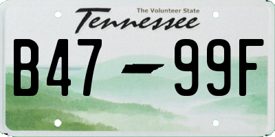 TN license plate B4799F