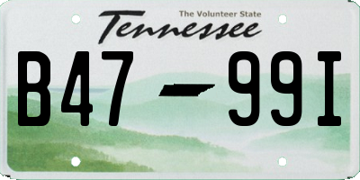 TN license plate B4799I