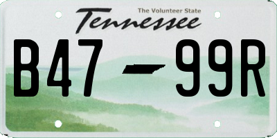 TN license plate B4799R
