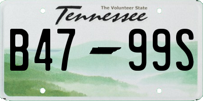 TN license plate B4799S