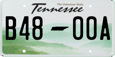TN license plate B4800A