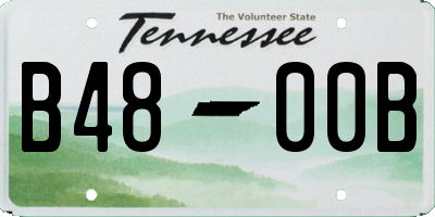 TN license plate B4800B