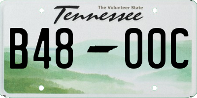 TN license plate B4800C