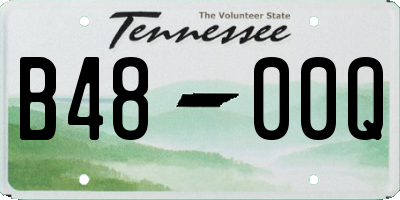 TN license plate B4800Q
