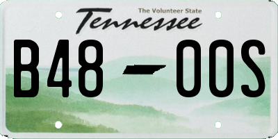 TN license plate B4800S