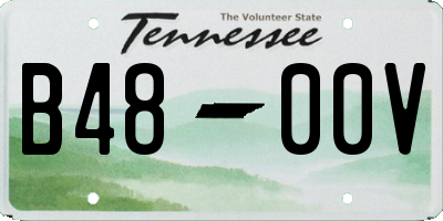 TN license plate B4800V