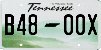 TN license plate B4800X