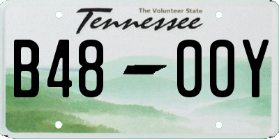 TN license plate B4800Y