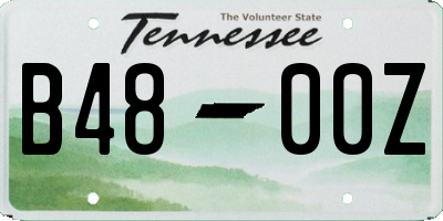TN license plate B4800Z