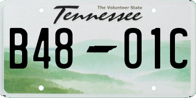 TN license plate B4801C