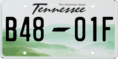 TN license plate B4801F