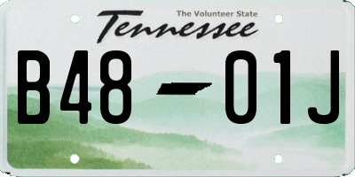 TN license plate B4801J