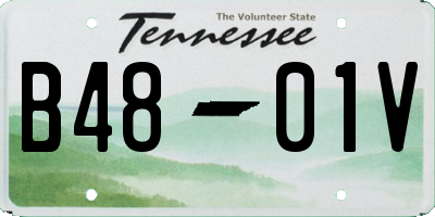 TN license plate B4801V