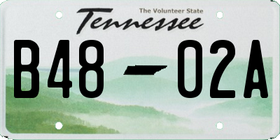 TN license plate B4802A