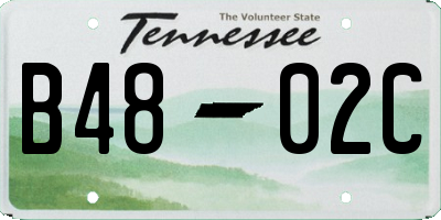 TN license plate B4802C