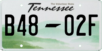 TN license plate B4802F