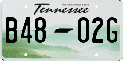 TN license plate B4802G