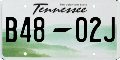 TN license plate B4802J