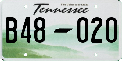 TN license plate B4802O