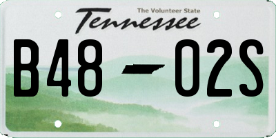 TN license plate B4802S